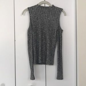 American Eagle Cold Shoulder Long Sleeve Top